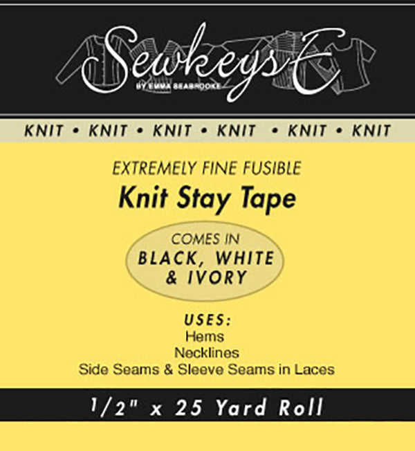 Fusible Knit Stay Tape - 1/2" (SewkeysE)