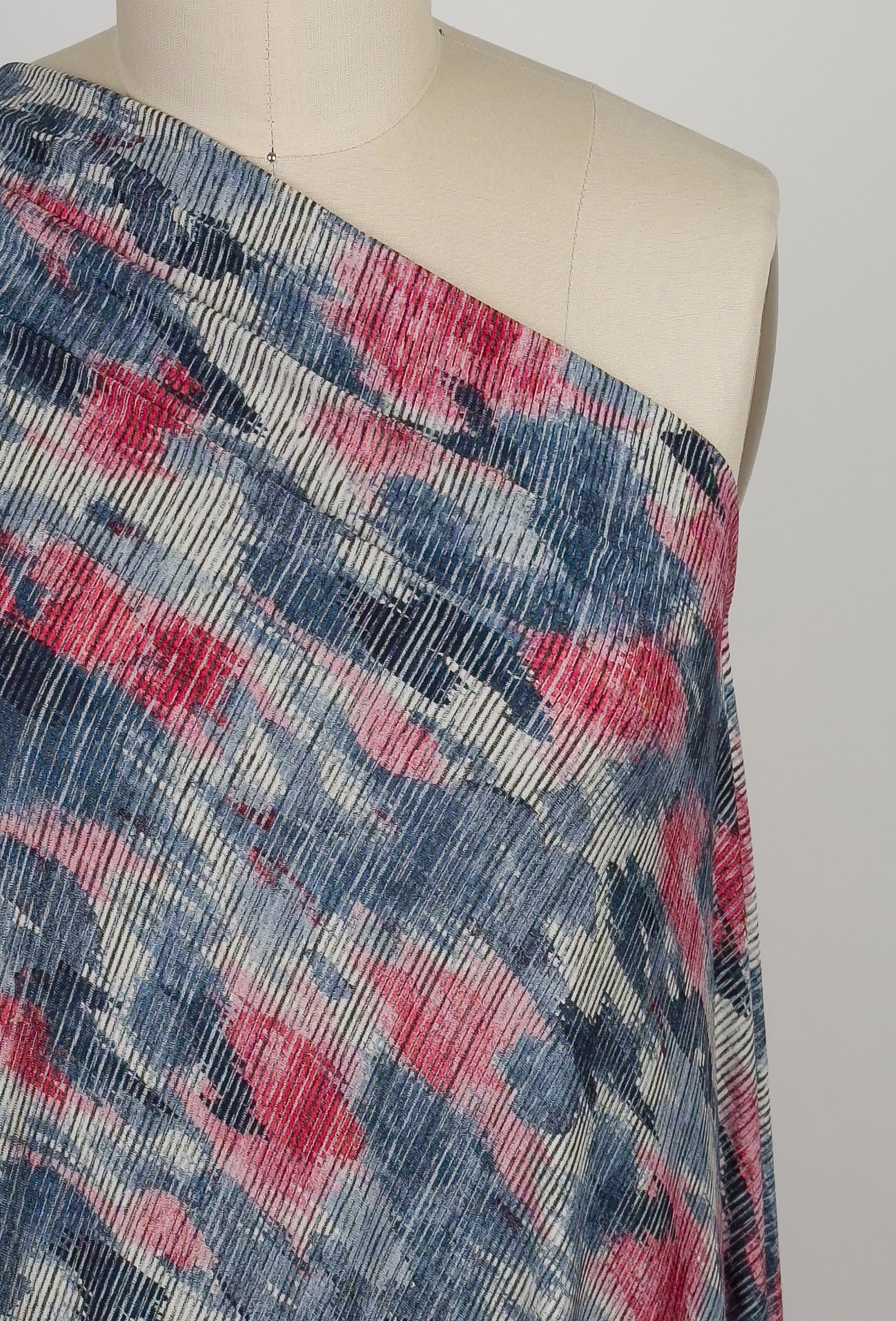 Beatrice Viscose Blend Knit -  Blue/ Red / Pink