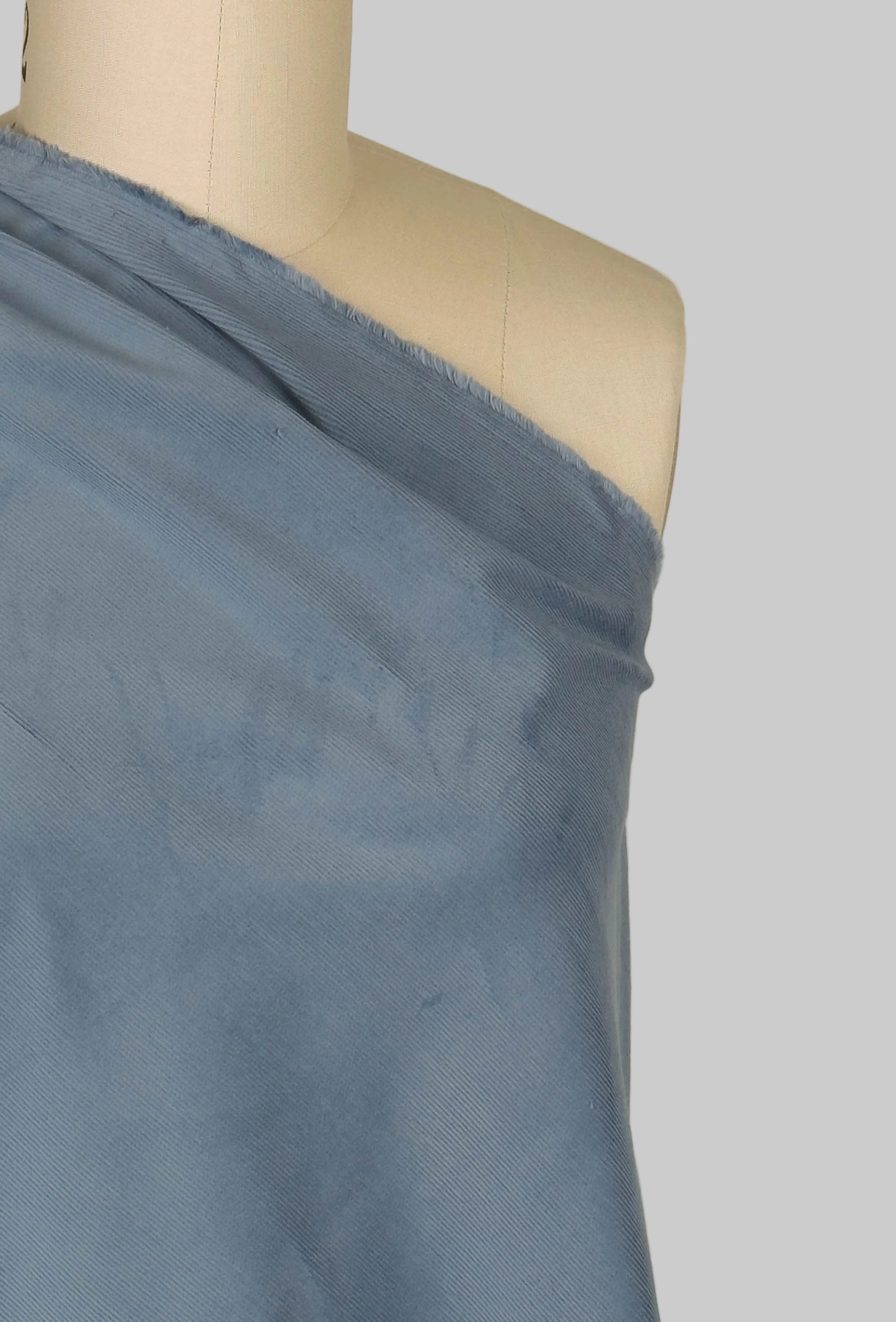 Micro Corduroy (16 wale) - Pacific (Stretch Woven)