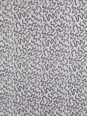 Bamboo Cotton Printed French Terry - Violet