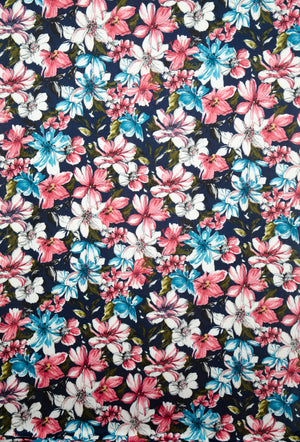 Scuba Print Knit - Navy Floral