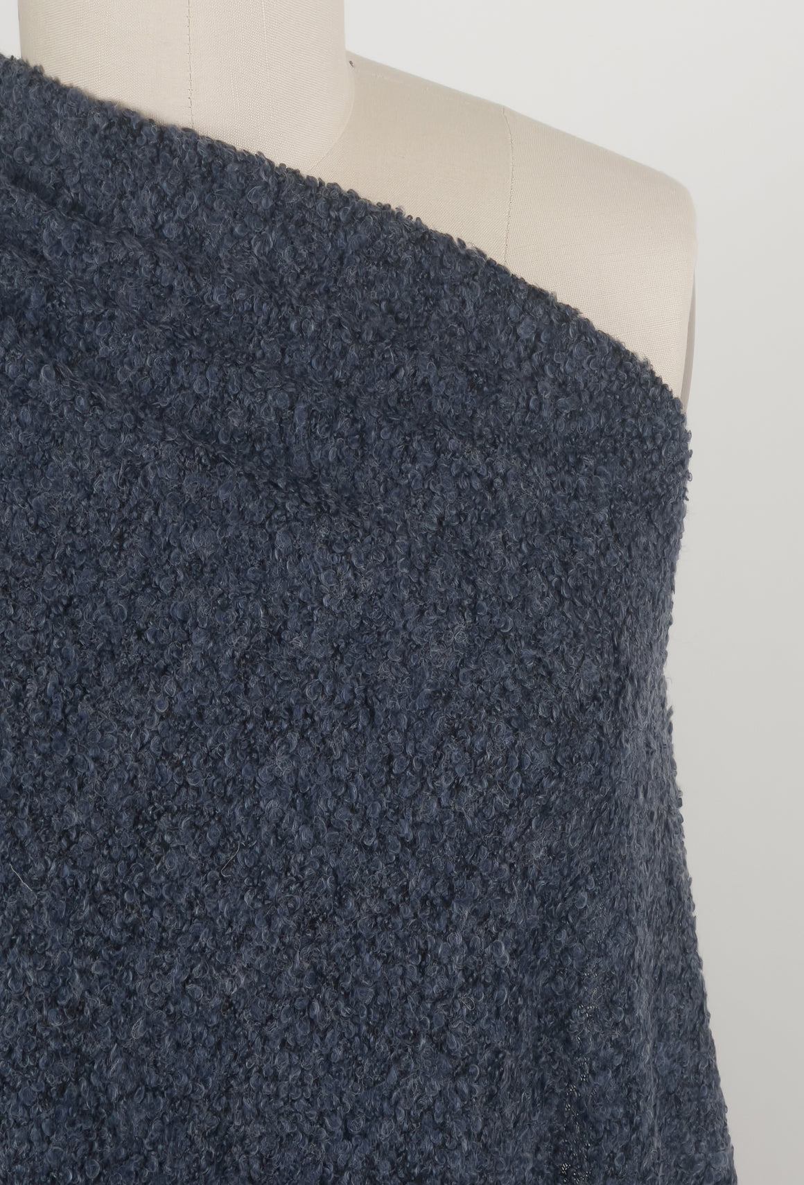 Poly/Wool Blend Sweater Knit - Curly Cue - Navy