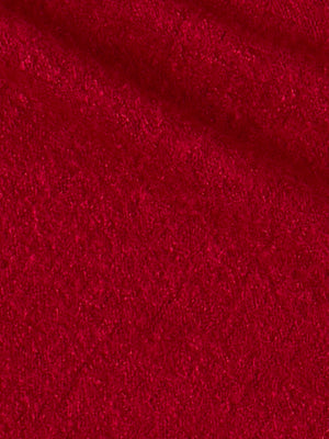 Viscose / Wool Blend Bouclé - Red