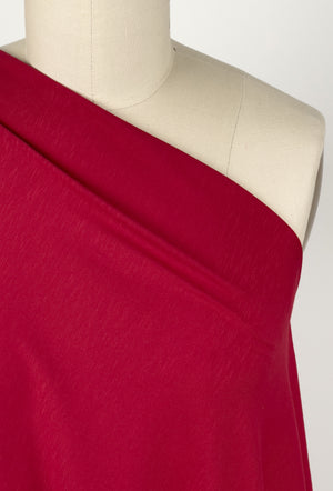 Organic Slub Cotton Jersey - Ruby Red