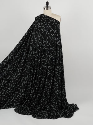 Bamboo Knit Jersey - Black Print