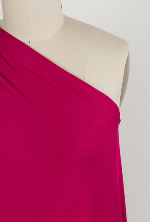 Ribbed TENCEL™ Modal Jersey – Raspberry