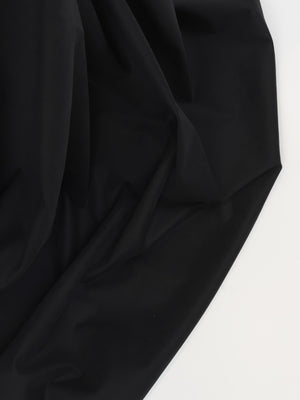 Brushed Cotton Sateen - Black (Stretch Woven)