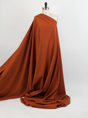 Brushed Cotton Sateen - Rust (Stretch Woven)