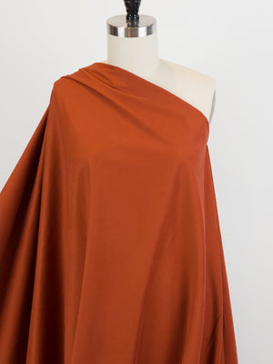 Brushed Cotton Sateen - Rust (Stretch Woven)