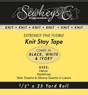 Fusible Knit Stay Tape - 1/2" (SewkeysE)