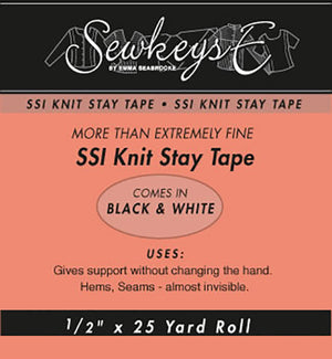 Fusible Knit Stay Tape (Fine) - 1/2" (SewkeysE)