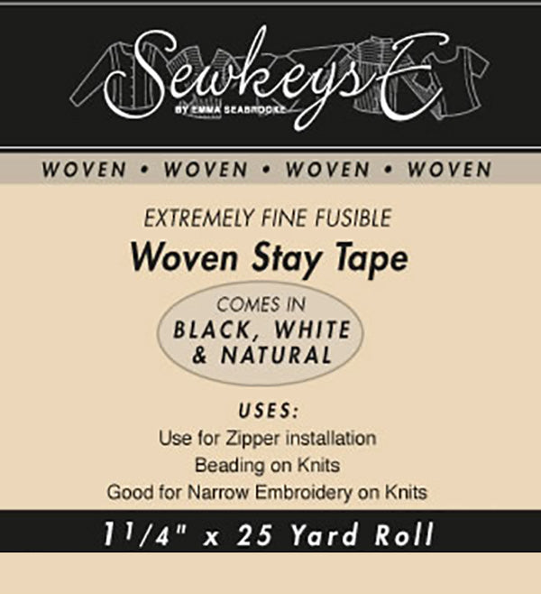 Fusible Woven Stay Tape - 1.25" (SewkeysE)