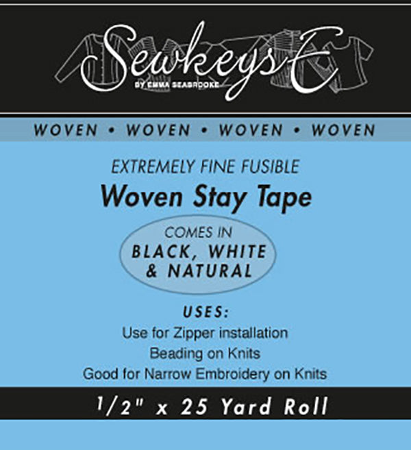 Fusible Woven Stay Tape - 1/2" (SewkeysE)